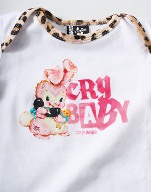 Six Bunnies | Cry Baby Romper White