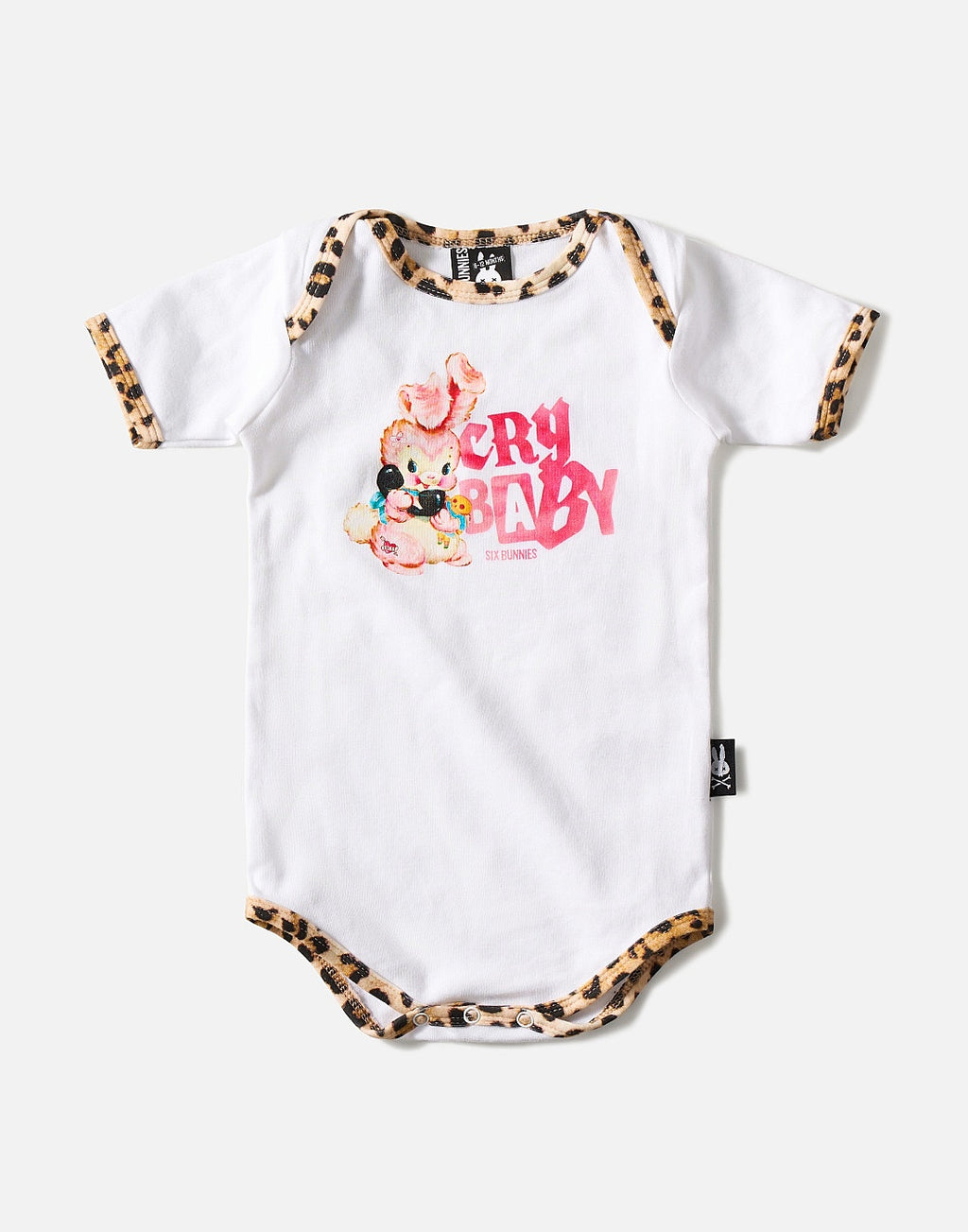 Six Bunnies | Cry Baby Romper White