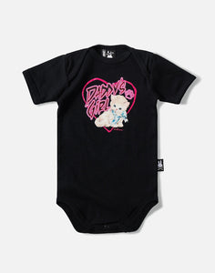 Six Bunnies | Daddys Girl Romper Black