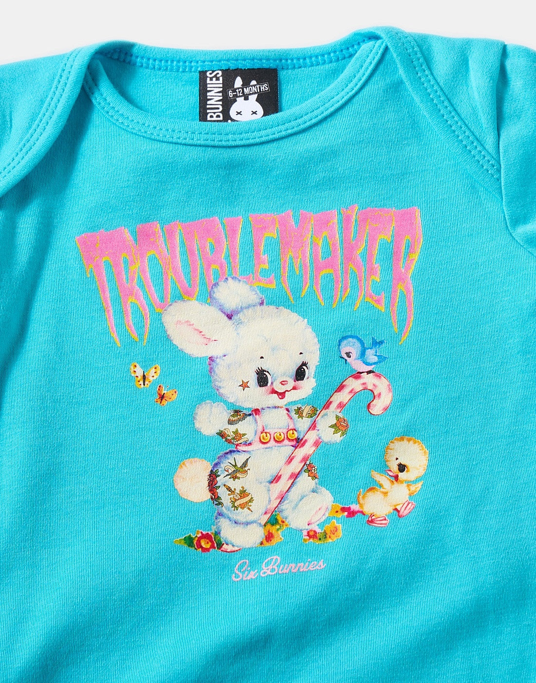 Six Bunnies | Troublemaker Romper Blue