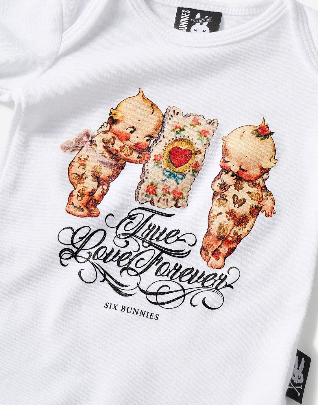 Six Bunnies | True Love Forever Romper White