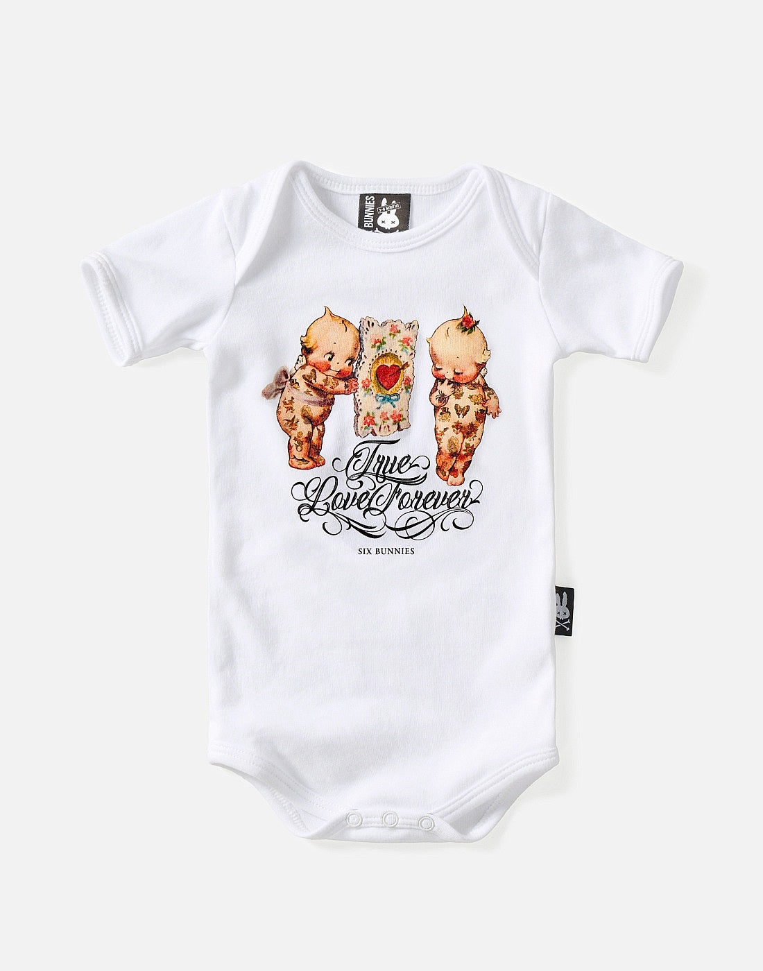 Six Bunnies | True Love Forever Romper White