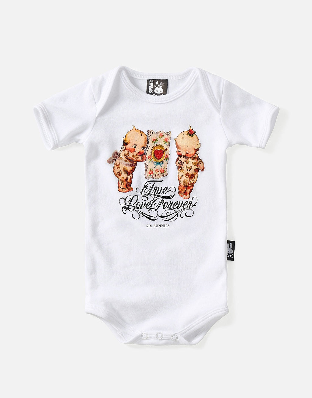 Six Bunnies | True Love Forever Romper White