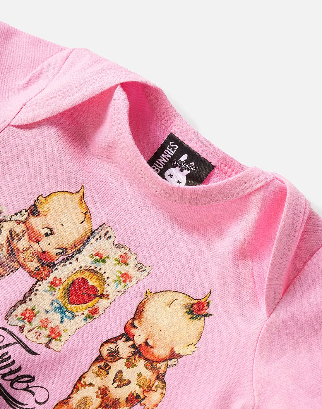 Six Bunnies | True Love Forever Romper Pink