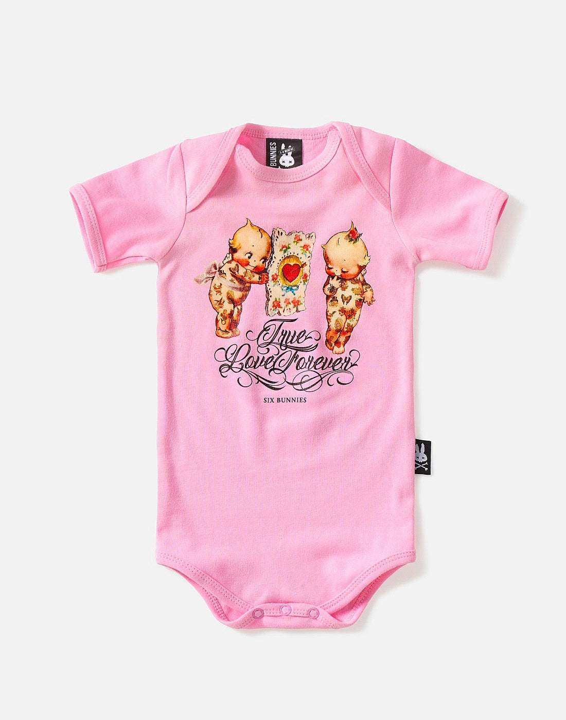 Six Bunnies | True Love Forever Romper Pink