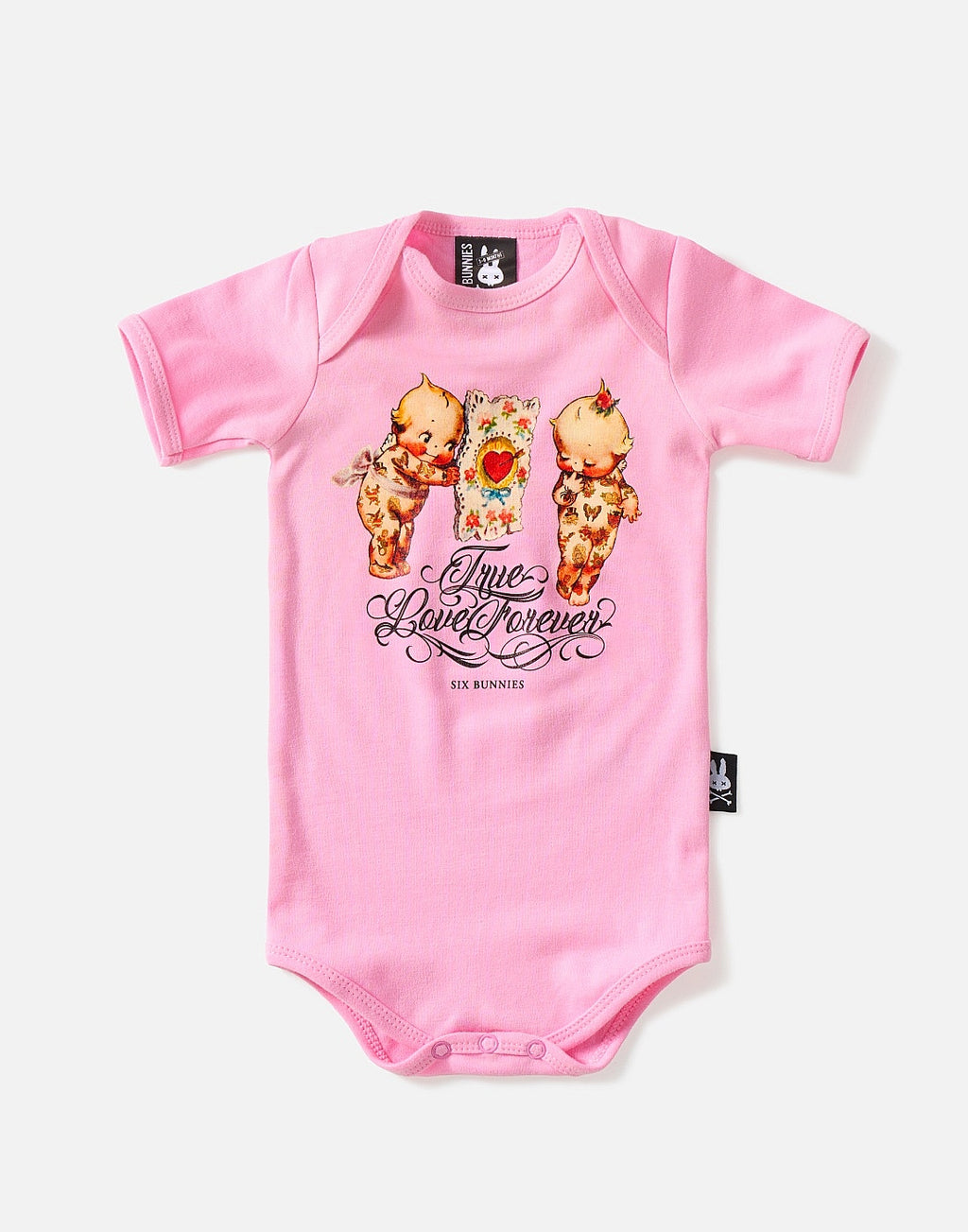Six Bunnies | True Love Forever Romper Pink