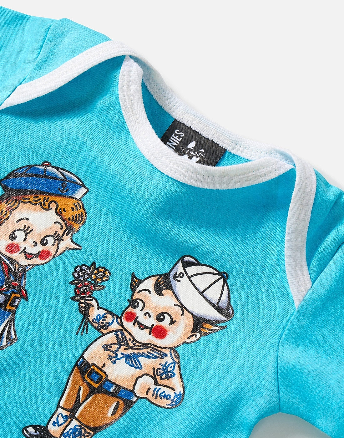 Six Bunnies | Little Sailor Romper Blue