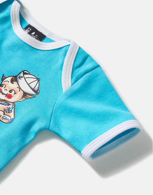 Six Bunnies | Little Sailor Romper Blue