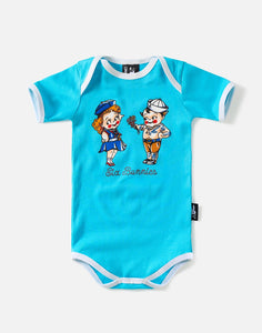 Six Bunnies | Little Sailor Romper Blue