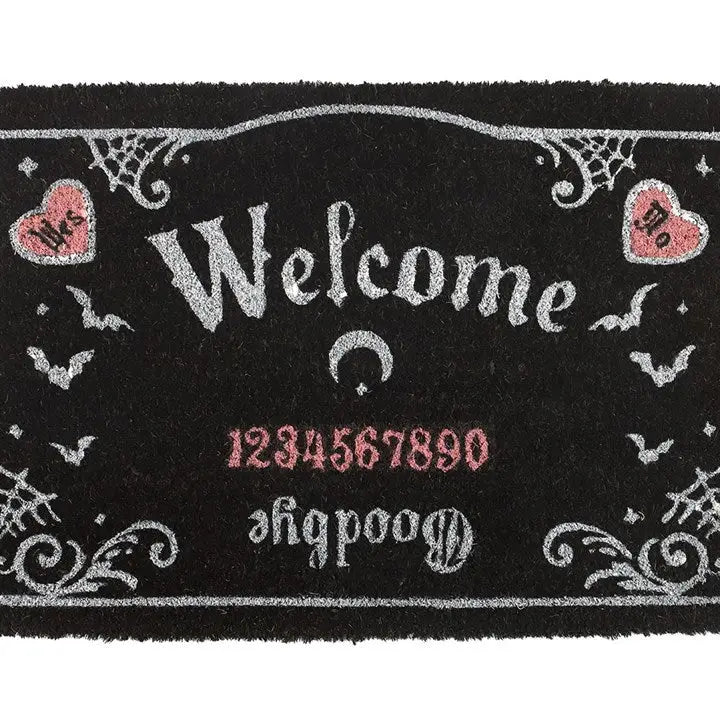 Pink and Black Gothic Talking Board Doormat