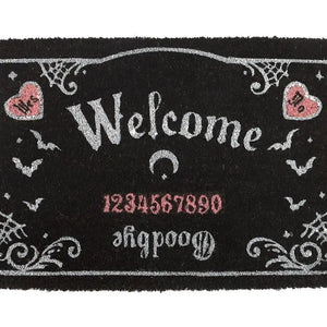 Pink and Black Gothic Talking Board Doormat
