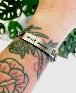 Weird Mother Silver Plated ID Bracelet