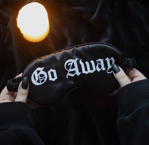 Go Away Gothic Satin Sleep Mask