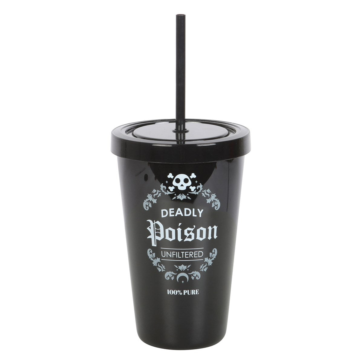 Deadly Poison Plastic Tumbler with Straw