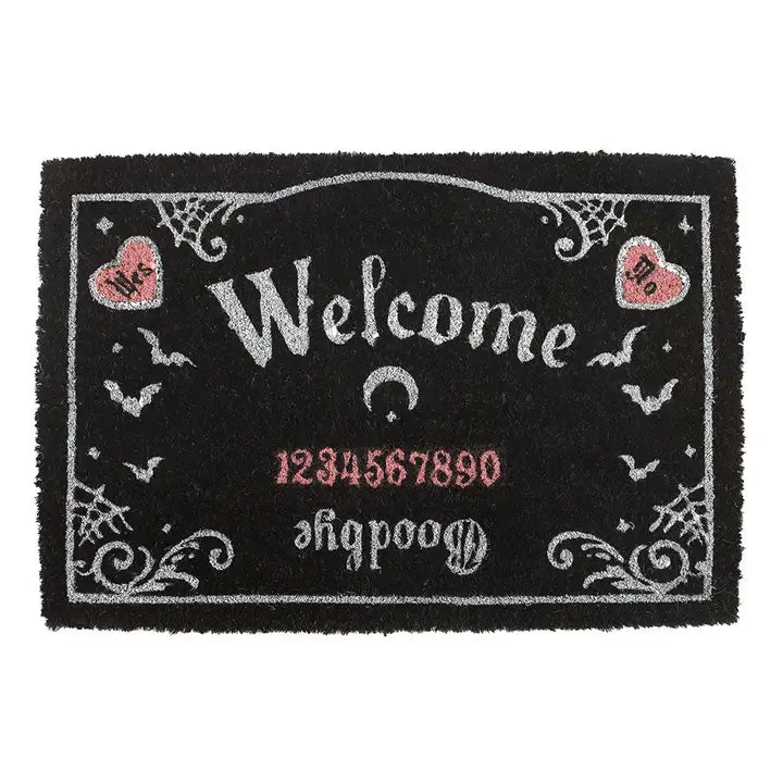 Pink and Black Gothic Talking Board Doormat