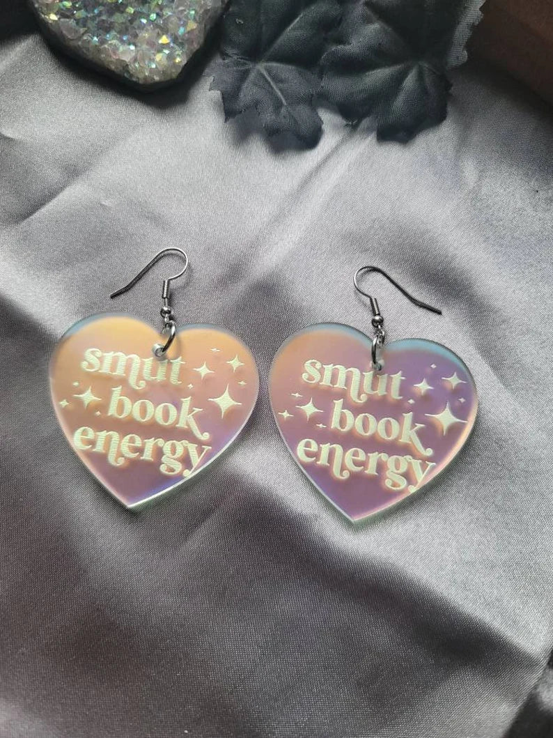 Smut Book Energy Iridescent Acrylic Earrings