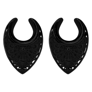 Black Oriental Ear Saddles