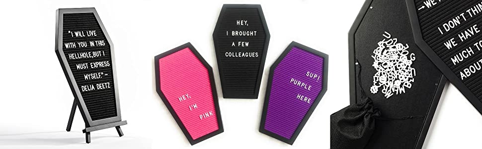 Coffin Letter Board