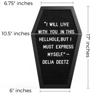Coffin Letter Board