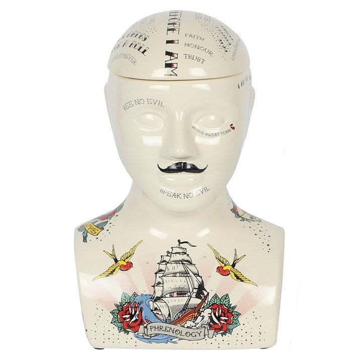 30cm Phrenology Head Storage Jar