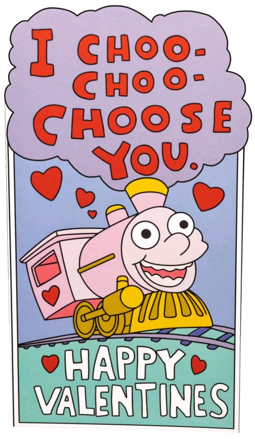 Choo Choo Choose You Valentines Card - The Simpsons