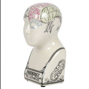 Small Crackle Phrenology Head Ornament