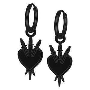 Little Sword Heart Hoops