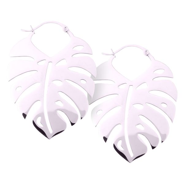 Monstera Leaf Hoops