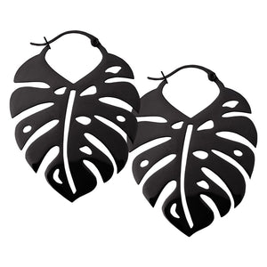 Monstera Leaf Hoops