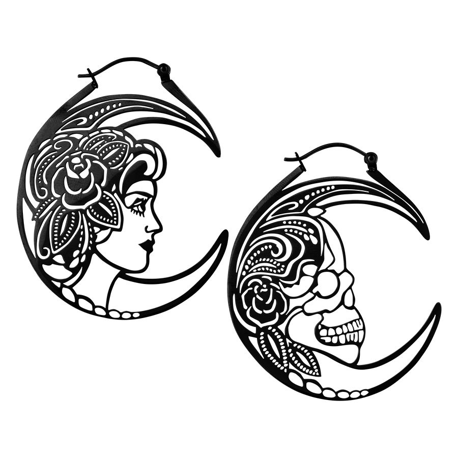 Skull Couple Hoops