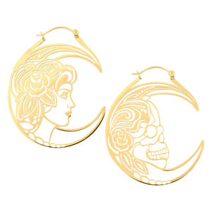 Skull Couple Hoops