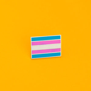 Trans Flag Enamel Pin