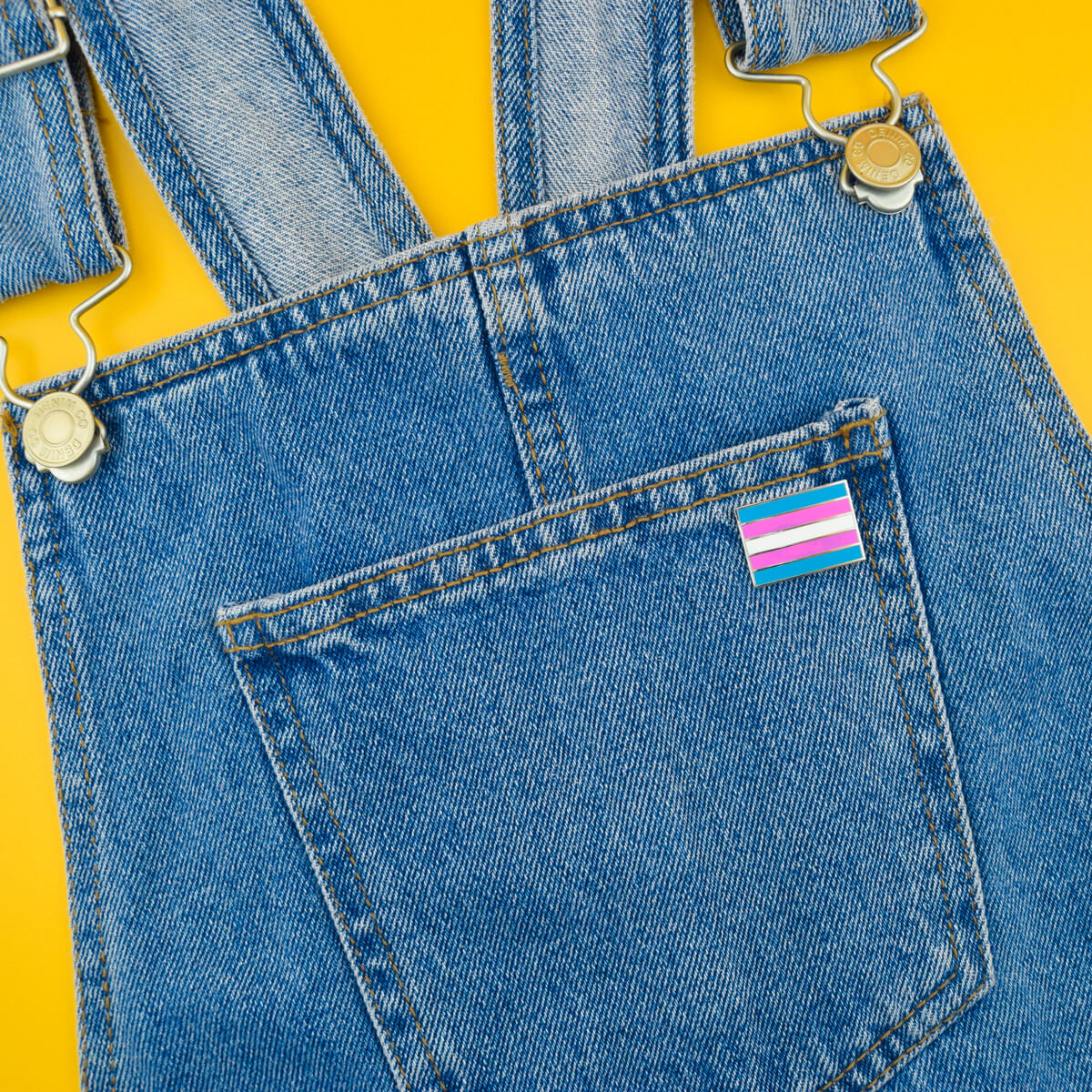 Trans Flag Enamel Pin