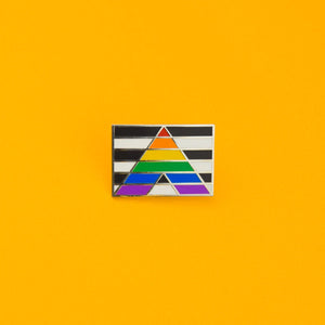 Straight Ally Enamel Pin