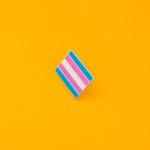 Trans Flag Enamel Pin